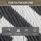 image 9 of Outsunny Reversible Outdoor Rug Plastic Straw RV Camping Mat for Garden Deck Picnic Grey | Light Grey