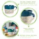 image 2 of Nicola Spring Ceramic Dipped Dash Coffee Mugs - 475ml - Blue - Pack of 6 | Blue | Blue | 6