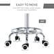 image 6 of Vinsetto Round PU leather Salon Beautician Stool Adjustable Height, Grey