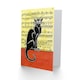 image 2 of Upcycle Chat Noir Music Sheet Cat Art Card