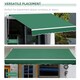 image 4 of Outsunny Garden Sun Shade Canopy Retractable Awning, 4 x 3(m), Green 