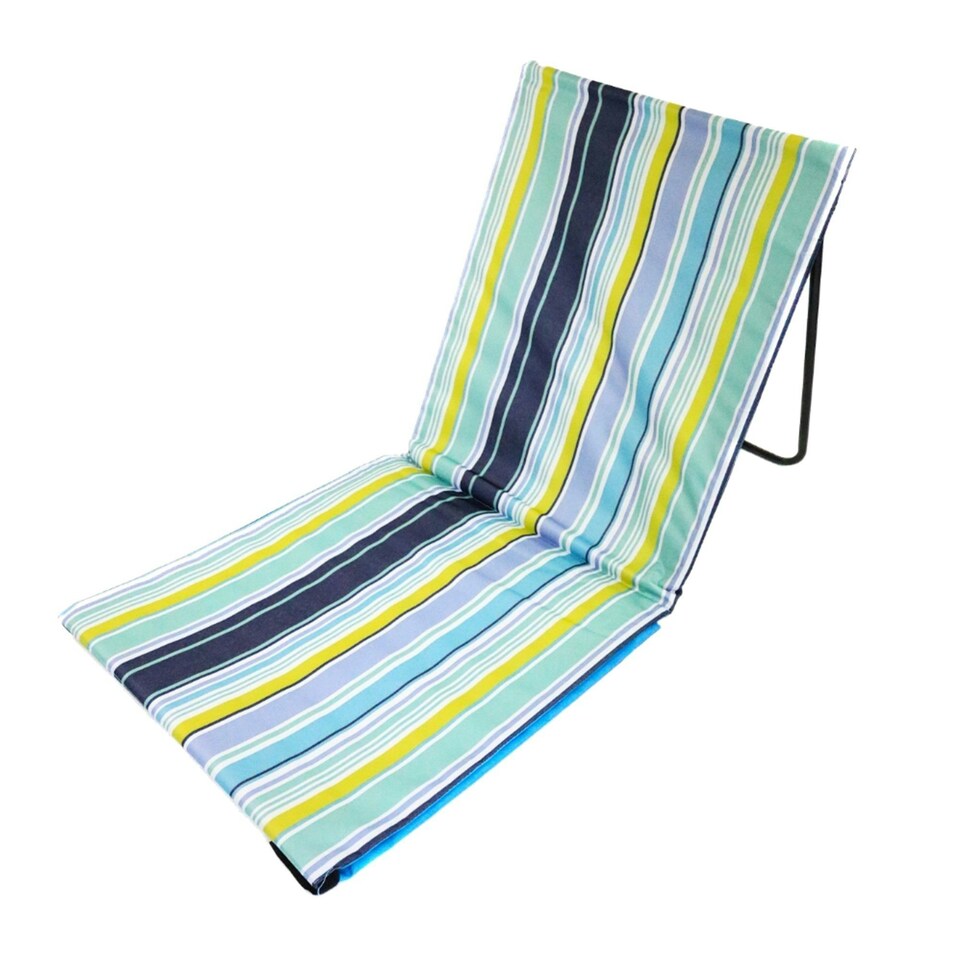 image 1 of Oypla Portable Beach Mat Folding Chair Sun Lounger Outdoor Camping Multi