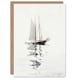 image 1 of Winslow Homer Art Card Two Masted Schooner with Dory Watercolour