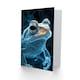 image 2 of Toad Portrait Gold Electric Blue Bioluminescent Birthday Greeting Card
