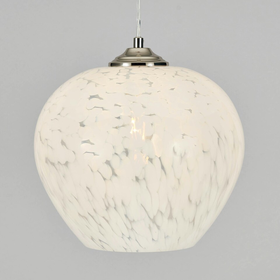 image 1 of BHS Agnes 1 Light Flakestone Pendant, Silver