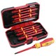 image 1 of VDE Insulated Screwdrivers Flat Pozi Phillips Torx Interchangeable Heads 13pc
