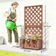 image 7 of (72.5 x 31.5 x 149.5 cm, Orange) Outsunny Wood Planter with Trellis