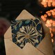 image 3 of William Morris Art Card Honeysuckle Flower Detail
