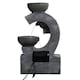 image 4 of Living and Home Outdoor Electric Water Fountain Rockery Decor with 2 Lights Multi