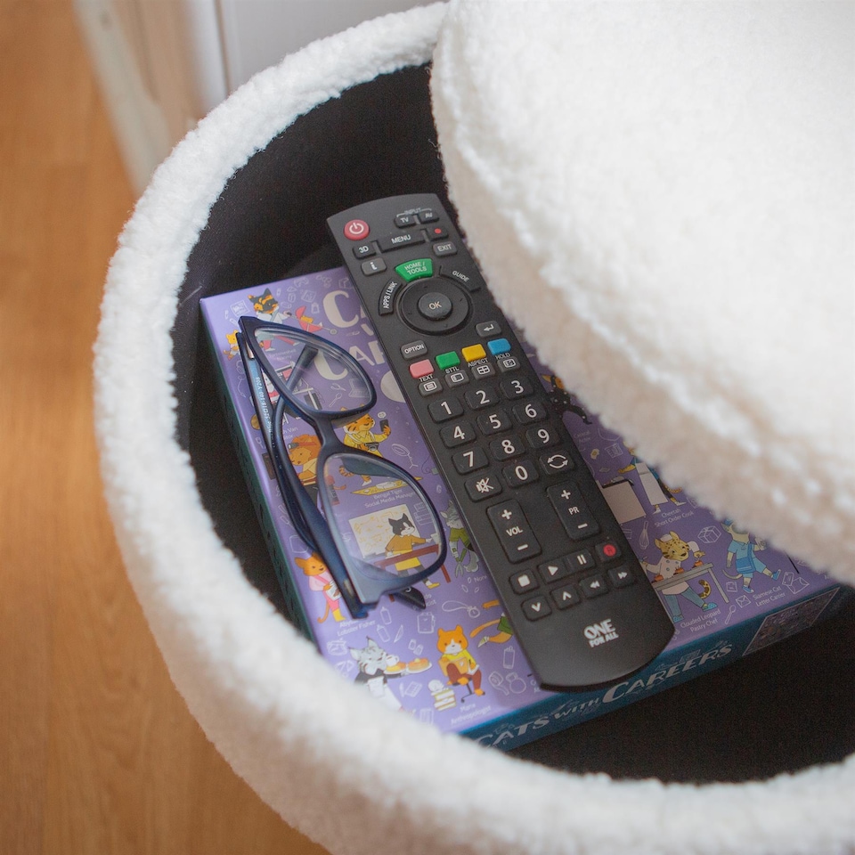 image 1 of Harbour Housewares Round Boucle Storage Footstool - H46 x D37cm - Cream/Gold | Cream | Cream/Gold