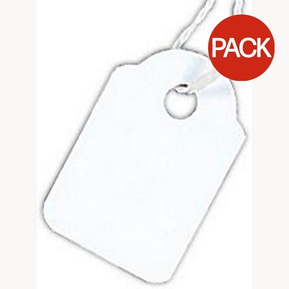 image 1 of County Stationery Strung Tags Pack Of 10 - White - One Size
