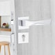 image 3 of Golden Grace Modern Aura Euro Lock Door Handles in Polished Chrome Finish with 70mm Key, Key Barrell and Ball Bearing Hinges Chrome