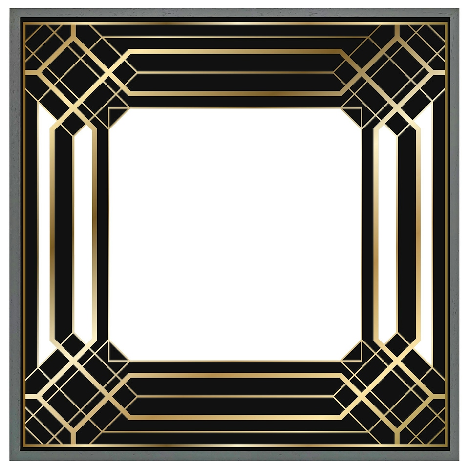 image 1 of Art deco black frame (Picture Frame) Black | M
