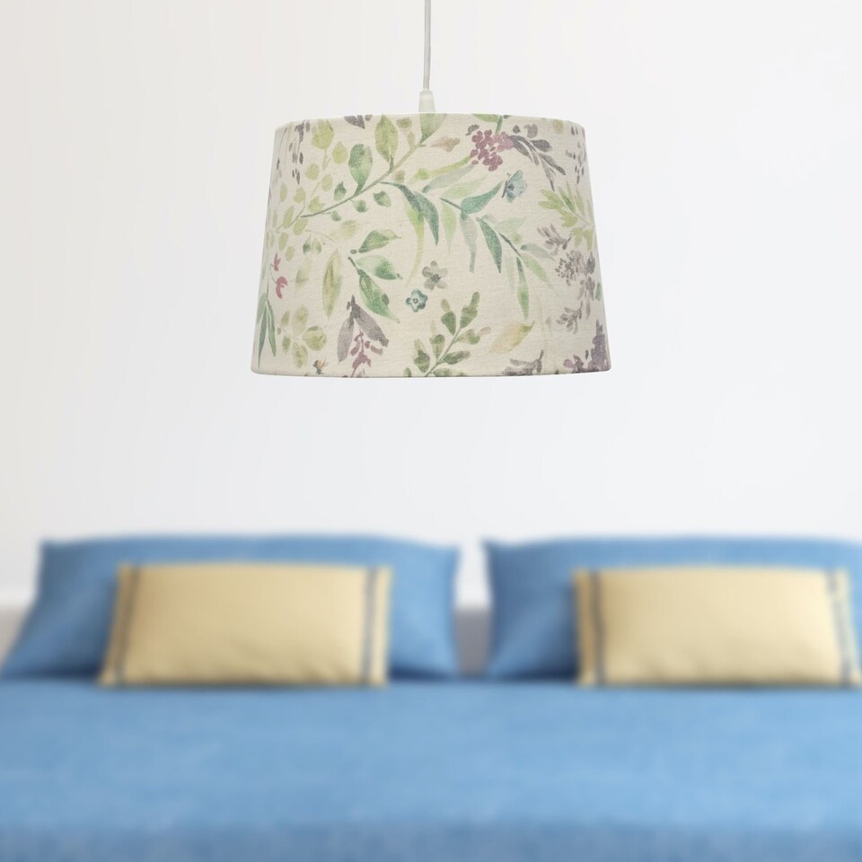 image 1 of Voyage - Floral Print 28cm Pendant or Lamp Shade | Multi | Medium | 1