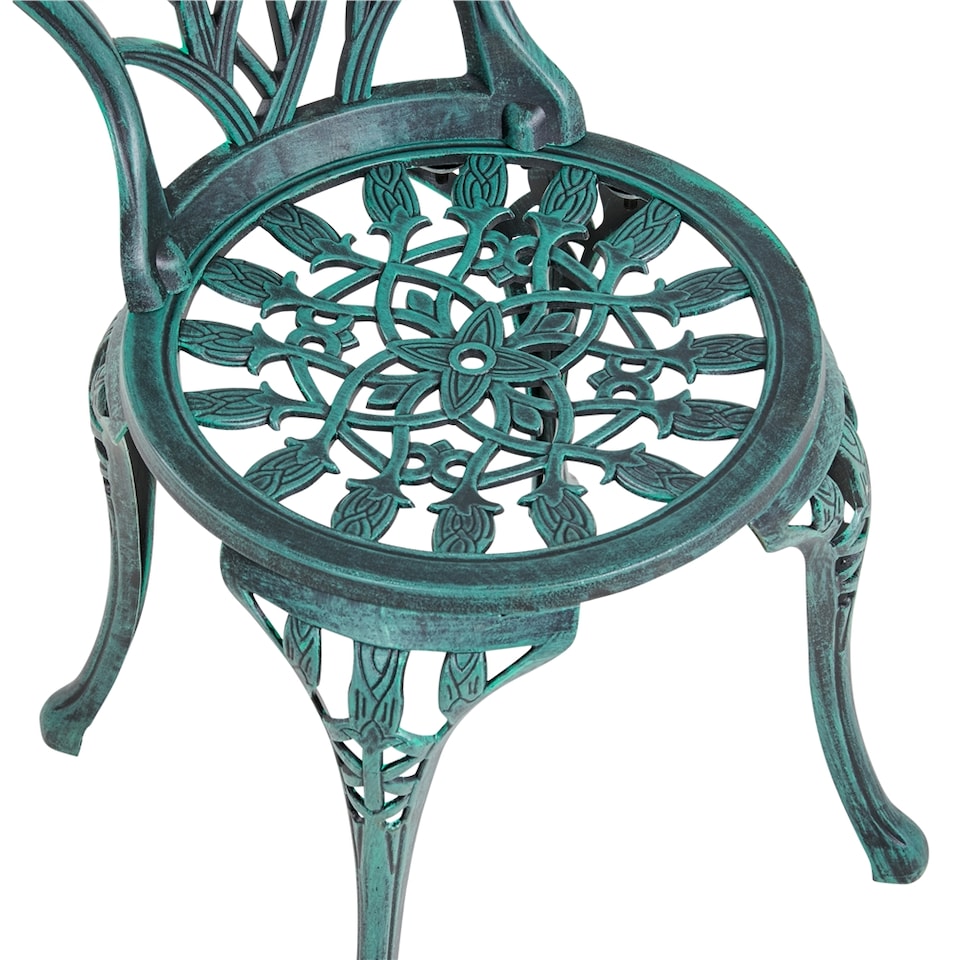 image 1 of Yaheetech 3 Piece Patio Bistro Table Set with Umbrella Hole-Green | Green | Green | 1