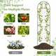 image 4 of COSTWAY 2 Pack Garden Trellis Galvanized Steel Fence Barrier