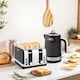 image 1 of HOMCOM Kettle and Toaster Set, 1.7L 3000W Rapid Boil Jug Kettle with Otter Thermostat, Limescale Filter, 4 Slice Toaster with 7 Browning Controls, Crumb Tray, Black | Black