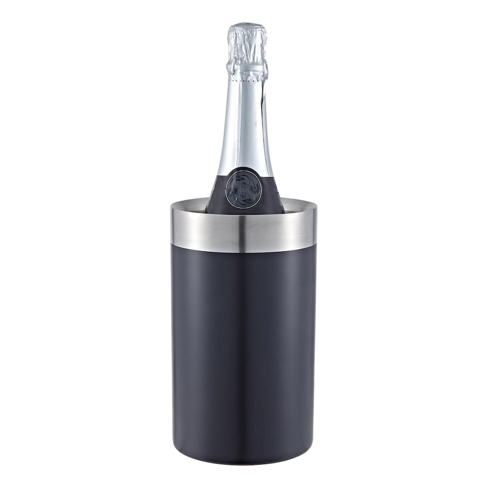 image 1 of Buckingham Double Wall Stainless Steel Ice Bucket Black Finish 1.5 Litres
