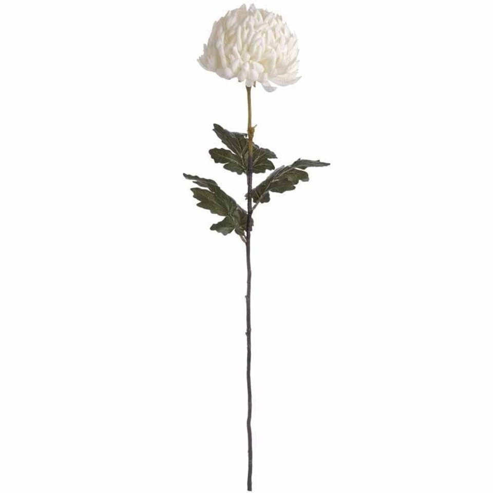image 1 of Large Chrysanthemum Artificial Flower - Fabric/Plastic - L15 x W15 x H87 cm - White