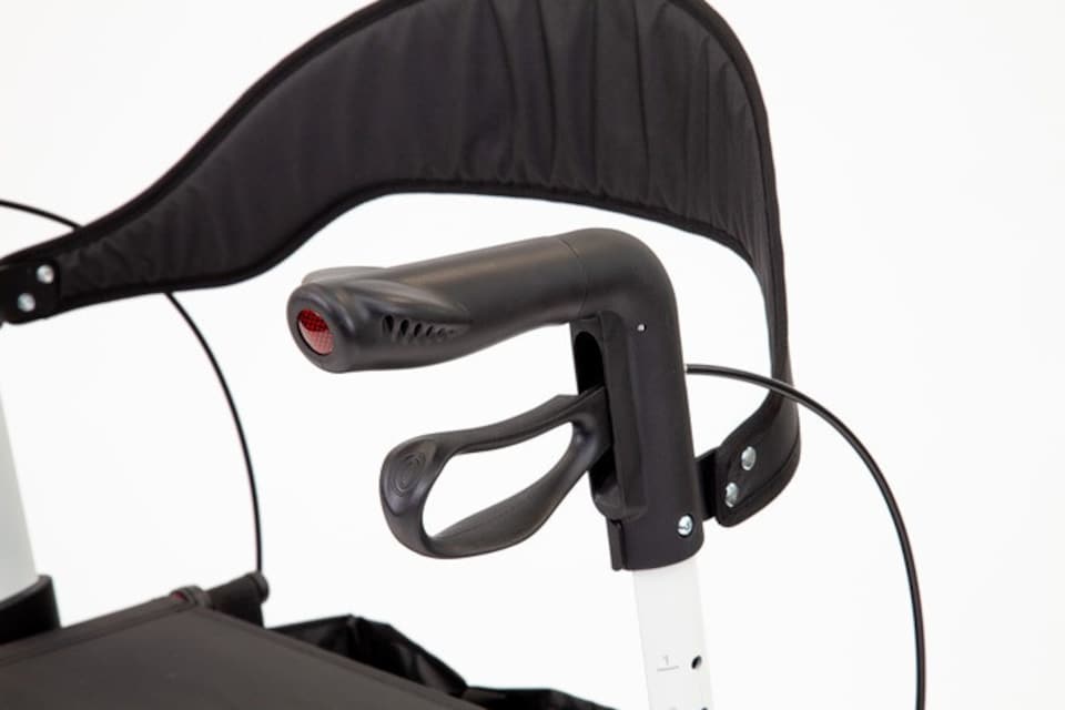 image 1 of The Ramp People TRP7 Folding Rollator Walker with Seat, Bag & Backrest - Red