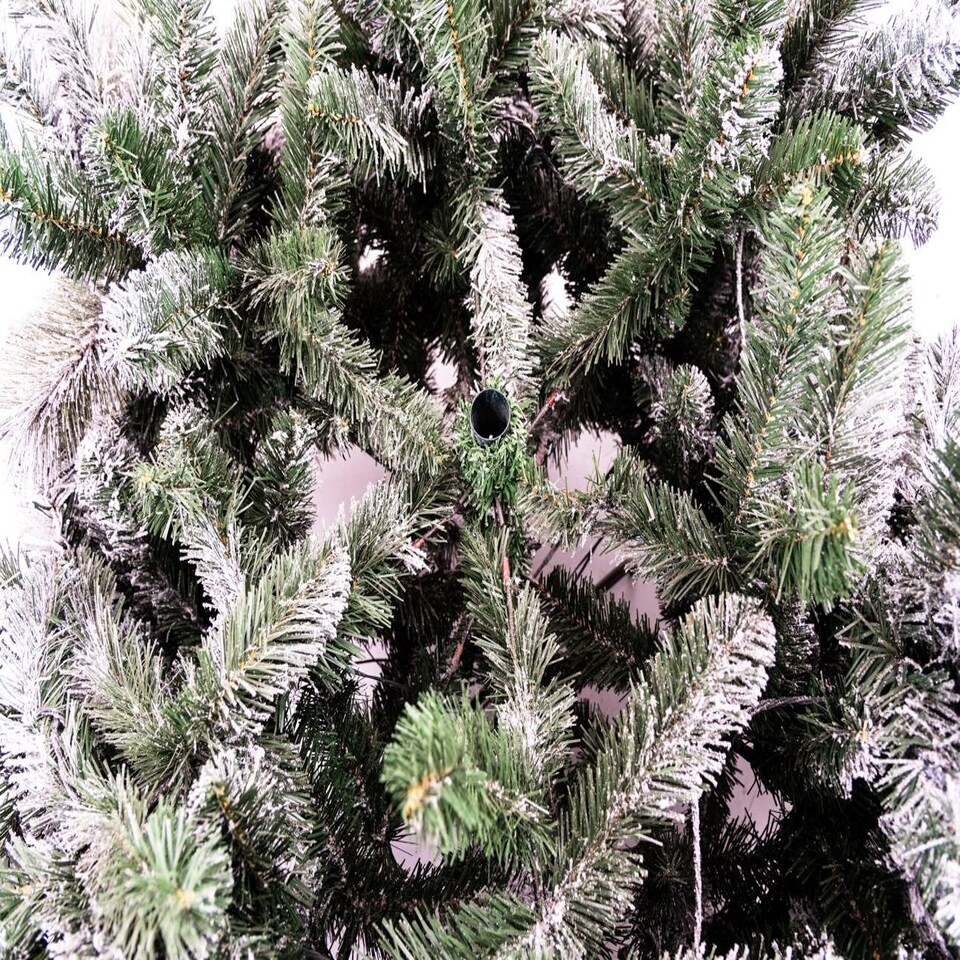 image 1 of 4ft White Snowy Tips Frosted Helsinki Fir Christmas Tree White | 4ft
