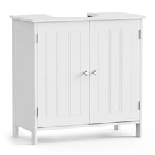 Vonhaus Holbrook White Under Sink Bathroom Cabinet