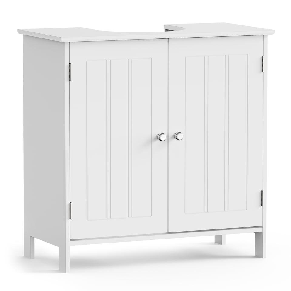 image 1 of Vonhaus Holbrook White Under Sink Bathroom Cabinet
