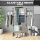 image 4 of HOMCOM 3-Tier Large Clothes Airer Stainless Steel Clothes Drying Rack Grey