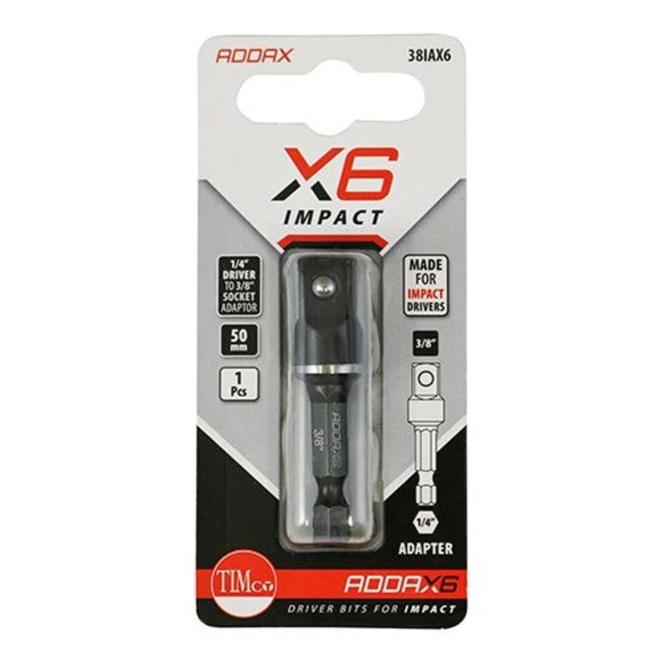 image 1 of Timco - Impact Adaptor (Size 3/8 x 50 - 1 Each)