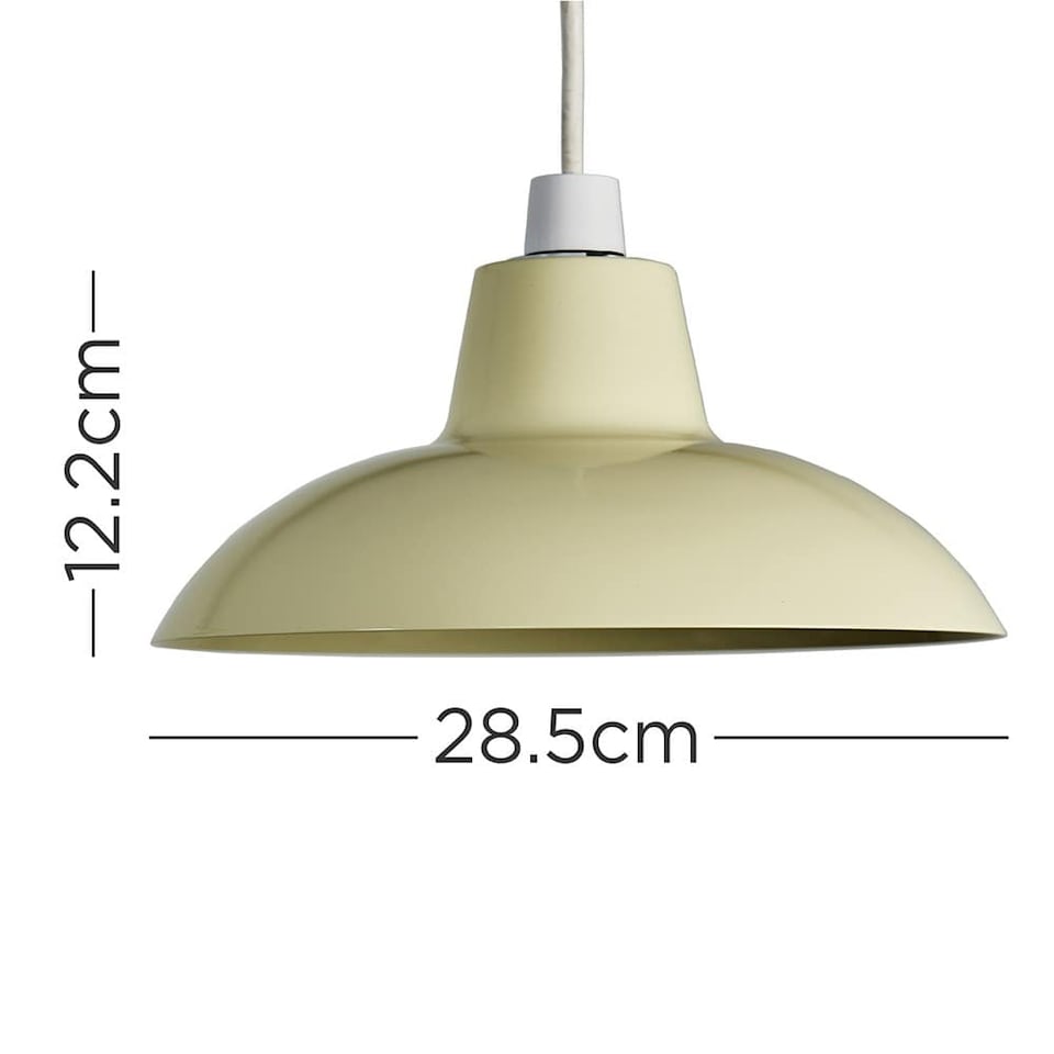 image 1 of ValueLights Civic Metro Cream Ceiling Pendant Shade & Bulb | Cream