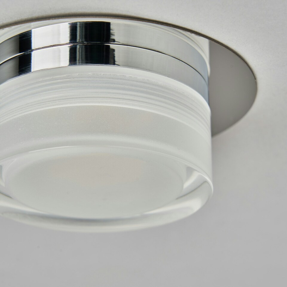 image 1 of BHS Brooke LED Bathroom Dual Mount Ceiling Light | Silver | Chrome | 1
