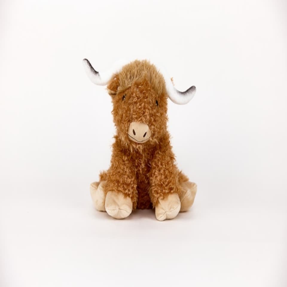 image 1 of Warmies Plush Highland Cow with Horns Microwavable LARGE