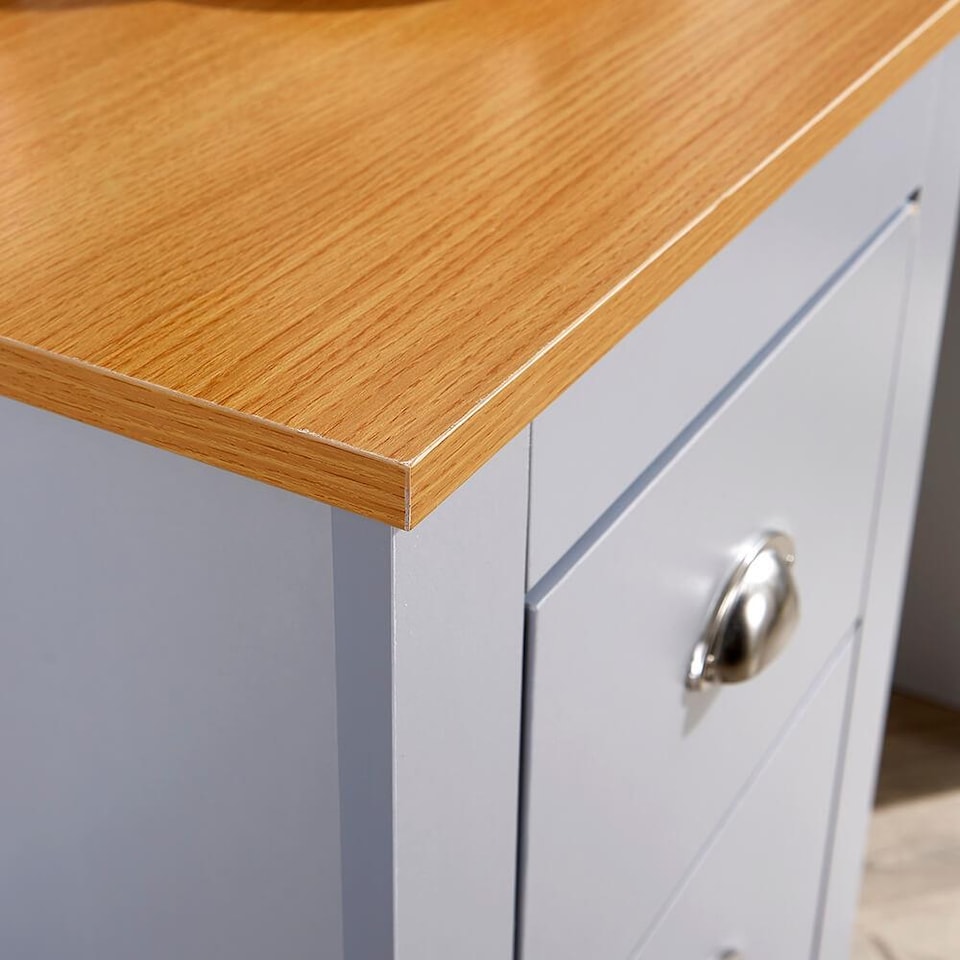 image 1 of Computer Desk Study Table Home Office Workstation Furniture | Grey