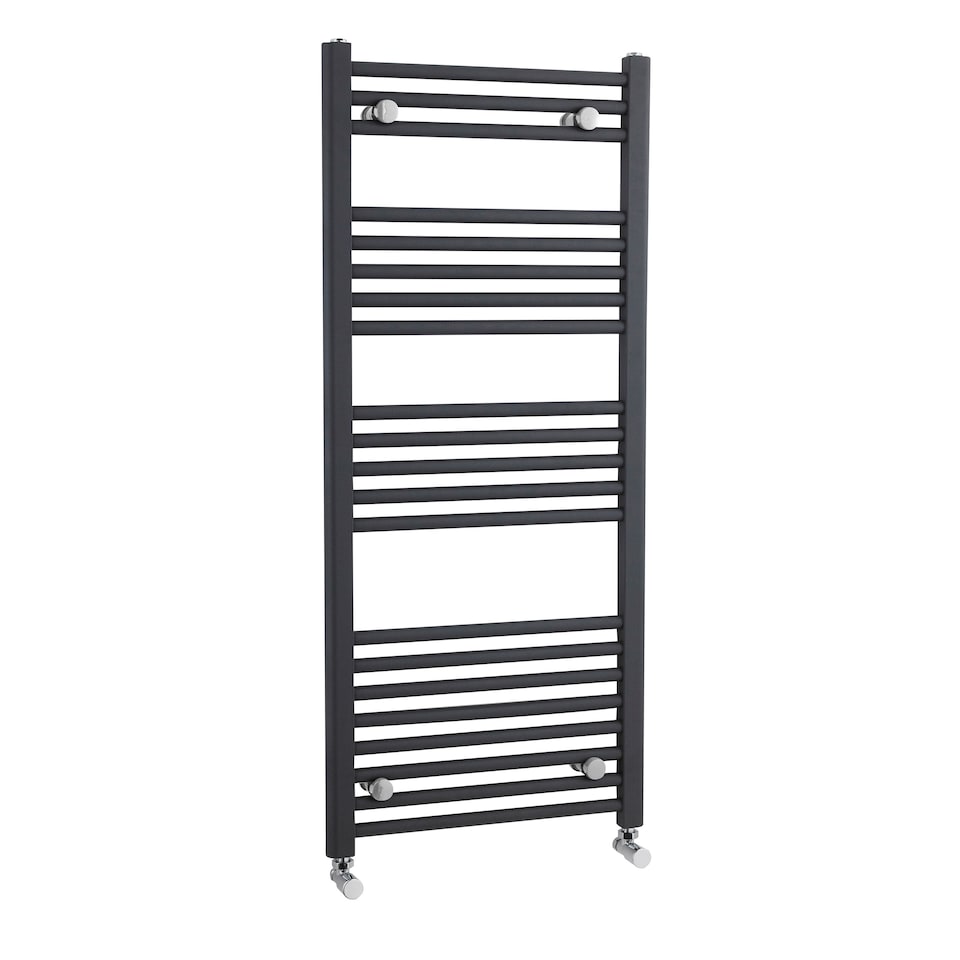 image 1 of Heated Vertical Towel Rail Straight 1672 BTU Anthracite 1150x 500mm | Grey | Anthracite | 1