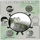 image 2 of VELVETIO Empire Damask Printed Duvet Cover Set Reversible Polycotton Beddings Cream | Double