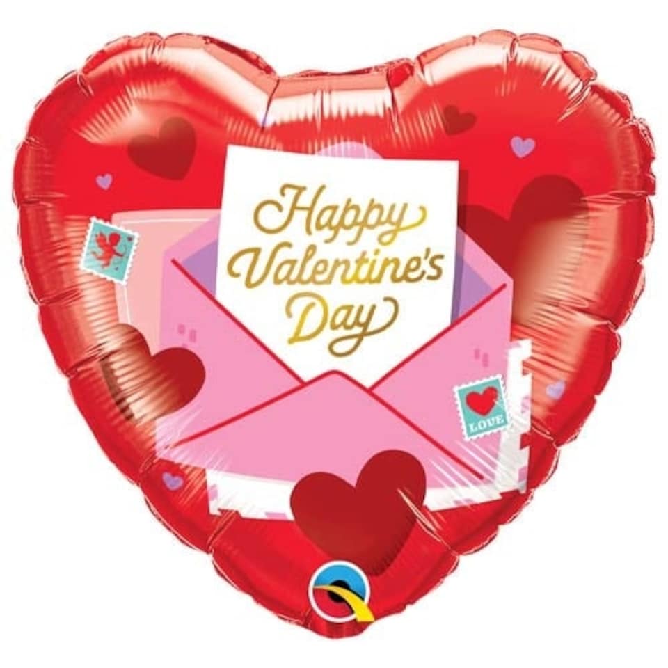 Valentines Love Letter Heart Shape Foil Helium Balloon 46cm / 18 in