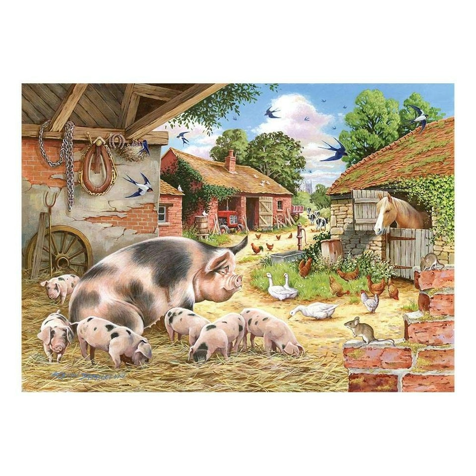 The House of Puzzles, Poppy's Piglets - BIG 500 Piece Jigsaw Puzzle