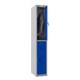 image 2 of Phoenix PL Series PL1233GBK 1 Column 2 Door 300mm Deep Personal locker Grey Body/Blue Doors with Key Lock