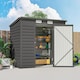 image 9 of Outsunny 6.3 x 4.3FT Garden Shed, Galvanised Metal Shed, Easy to Assemble, Outdoor Tool Storage Shed with Pent Roof, Lockable Door and 2 Vents, Grey | Grey | 1