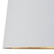 image 9 of Set of 2 Light Oak Table Lamp or Bedside Lights with White Gold Shades | Brown | White | Large | 2