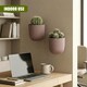image 7 of GEEZY Milly Wall Flowerpot Set Plastic Planters Brown 2 Pack