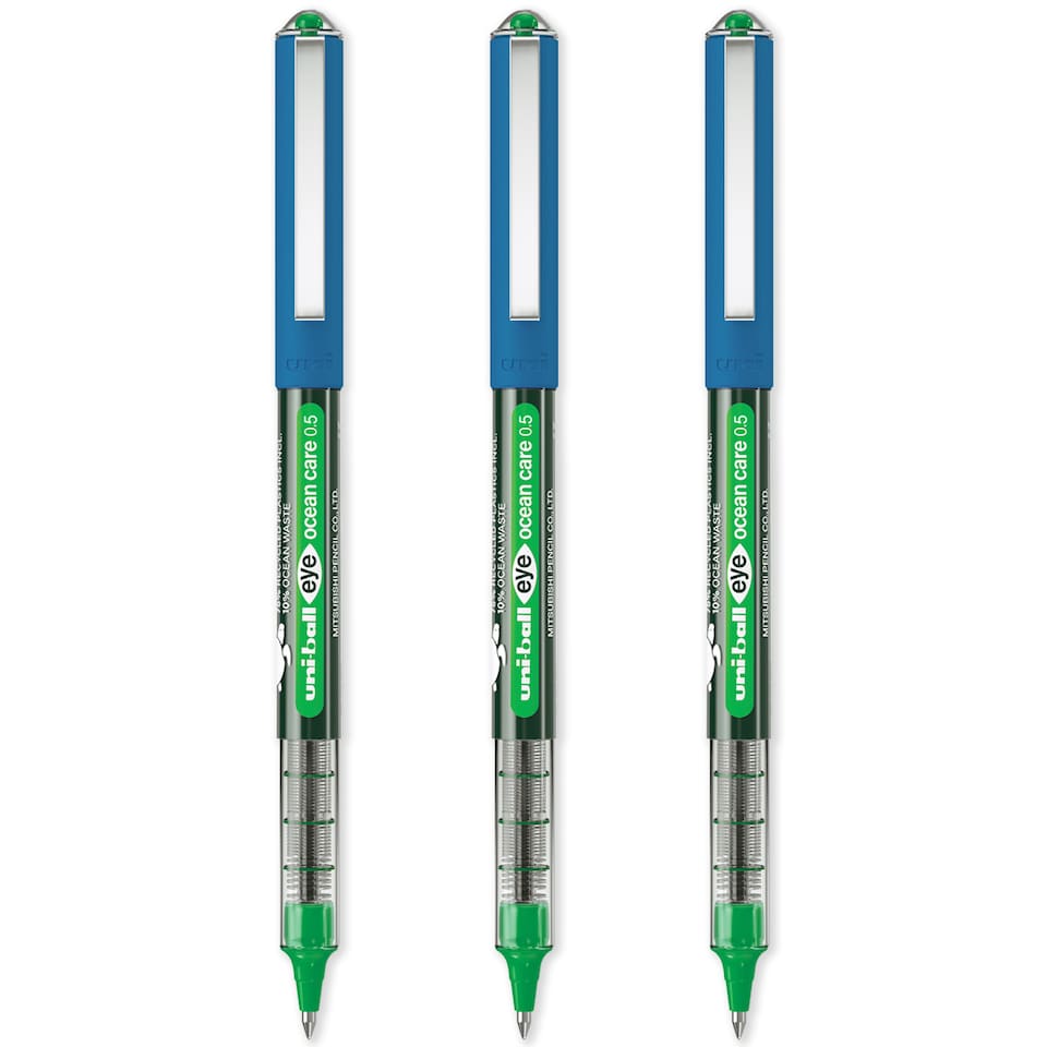 image 1 of Uni-Ball Eye Ocean Care Rollerball Pens UB-150ROP 0.5mm Pack of 12