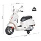 image 7 of HOMCOM Kids Ride On Motorcycle Vespa Licensed Boys Girls 6V LED Lights MP3 Horn