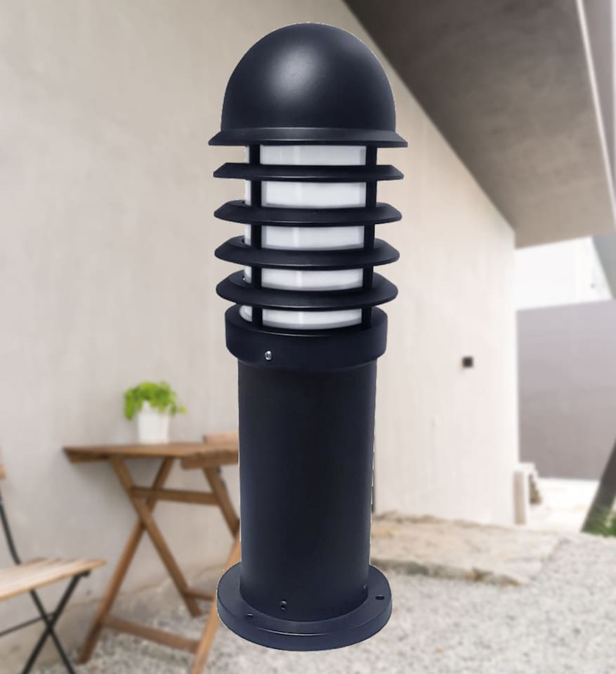 image 1 of Set of 4 Mason - Black Louvred 475mm Post Lights