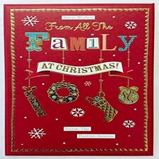 TRADITIONAL FROM ALL THE FAMILY AT CHRISTMAS NICE VERSE GOLD FOIL GREETING CARD