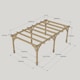 image 4 of Premium Pergola 6 Posts - Wood - L300 x W600 x H270 cm - Rustic Brown