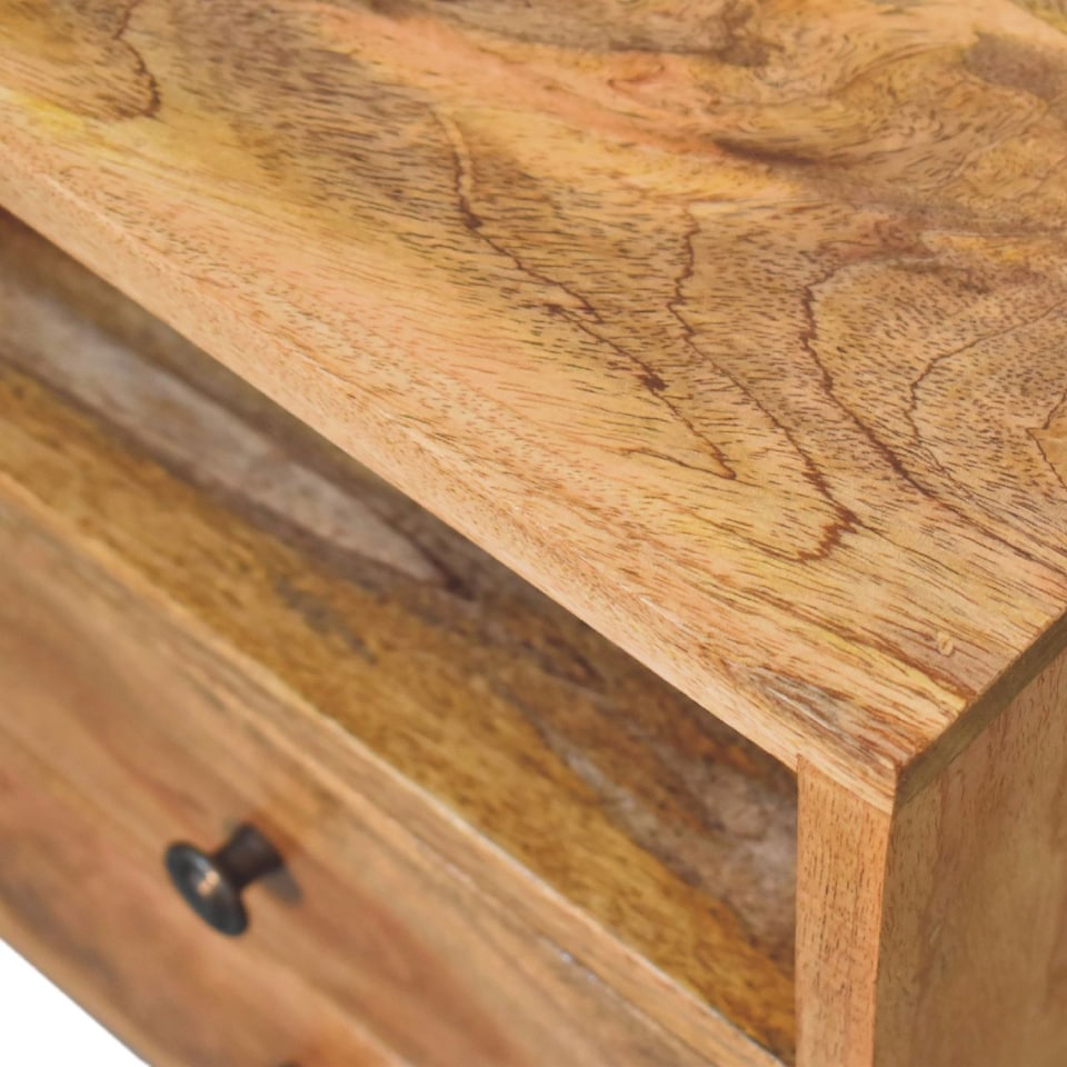 image 1 of Artisan Furniture Solid Wood Mini Oak-ish Classic Open Bedside