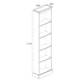 image 5 of Corona 5-Shelf Tall Narrow Bookcase - Premium Wax Top with Solid Pine Construction and Practical Shelving | White | White Wax | One Size | 1