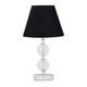 image 1 of Chrome Two Ball Table Lamp with Black Shade Chrome | Black