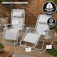 image 8 of Set of 2 Zero Gravity Reclining Foldable Garden Chairs Sun Loungers